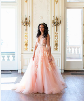 The Trend To Think Pink: These days, brides have so much freedom when it comes to the color of their wedding gown. Blush pink wedding dresses are the hottest trend so be open to other colors when trying on your wedding gowns!