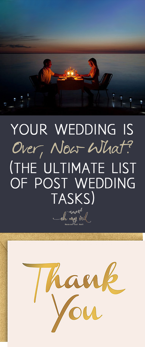 Post Wedding Tasks, Things to Do When Your Wedding is Over, Wedding Checklist, Weddings, Dream Weddings, Dream Wedding Tips, Dream Wedding Checklist, Popular Pin
