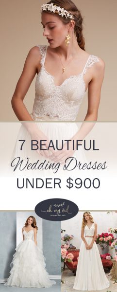 7 Beautiful Wedding Dresses Under $900| Wedding Dresses, Wedding Dress Ideas, Wedding Dress Inspiration, Inexpensive Wedding Dresses, Cheap Wedding Dresses, Beautiful Wedding Dresses, Popular Pin