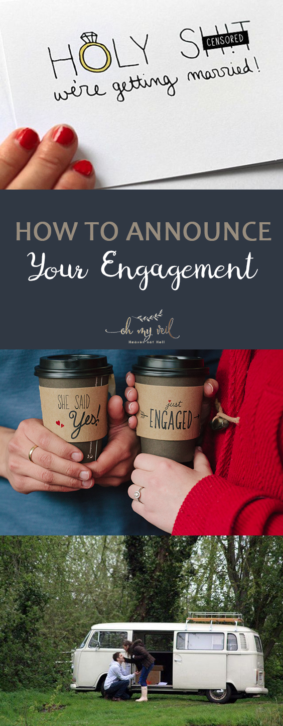 How to Announce Your Engagement| Engagement Announcements, Engagement Announcement Ideas, How to Announce Your Engagement, Engagement Planning Tips and Tricks, Wedding Announcement, How to Announce Your Wedding, Popular Pin