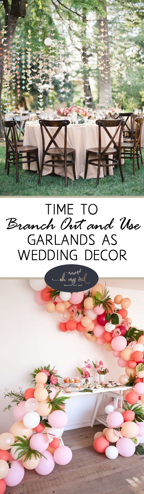 Time to Branch Out: Using Garlands as Wedding Decor| Wedding Decor, Wedding DIY, DIY Wedding Decor, Wedding Centerpieces, DIY Wedding Centerpieces, DIY Wedding, DIY Wedding Ideas, DIY Wedding Decor, Popular Pin, Wedding Inspiration