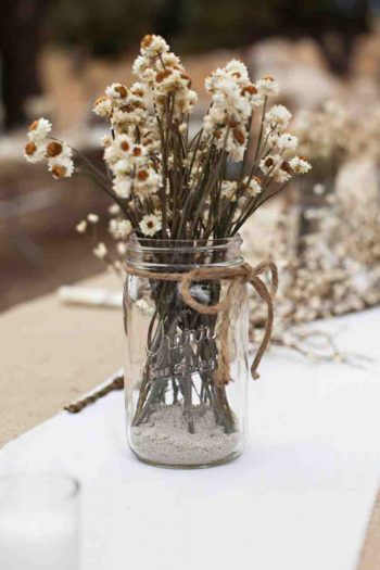 Handmade Mason Jar Wedding Centerpieces| DIY Wedding Centerpieces, Wedding Centerpiece Projects, How to Make Your Own Centerpieces, Make Your Own Wedding Centerpieces, Frugal Wedding Decor, Inexpensive Wedding Decor, Popular Pin