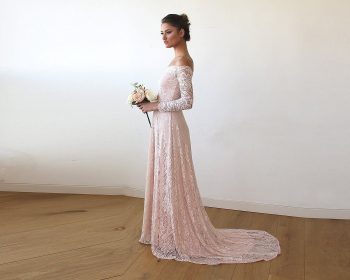 The Trend To Think Pink: These days, brides have so much freedom when it comes to the color of their wedding gown. Blush pink wedding dresses are the hottest trend so be open to other colors when trying on your wedding gowns!