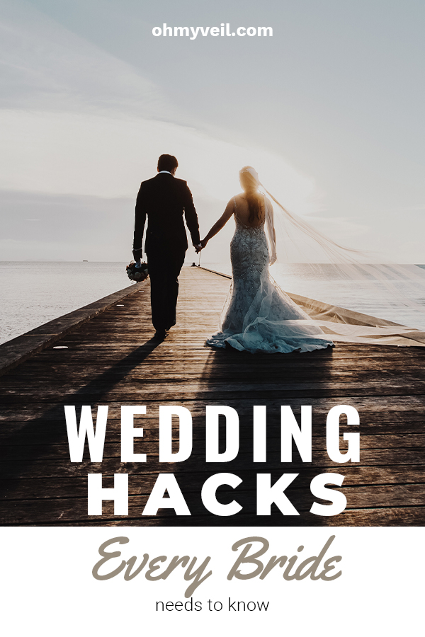 Weddings are so exciting, but they can also be very stressful. The stress is usually associated with money and making sure everything is just perfect. That's why Oh My Veil wants to help you with these wedding hacks every bride needs to know that reduce stress, help you stay on budget, make your decor extra special and most of all help you enjoy your big day. These tips are easy and make a big difference. Read on for more ideas. #weddinghacks #weddingtips #DIYwedding