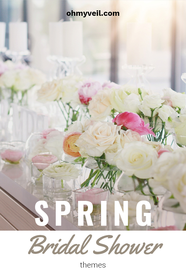 Spring Bridal Shower themes are today's discussion. If you are throwing a bridal shower and need some ideas, we have some blossoming options for you. Spring is great for garden or rustic themes and the color palette is so soft. We will highlight a few color options as well. Spring is a time for new and fresh and these ideas are definitely that. Congrats on the wedding. Keep reading for more info. #springbridalshower #bridalshowerideas #colorpalletesforbridalshowers