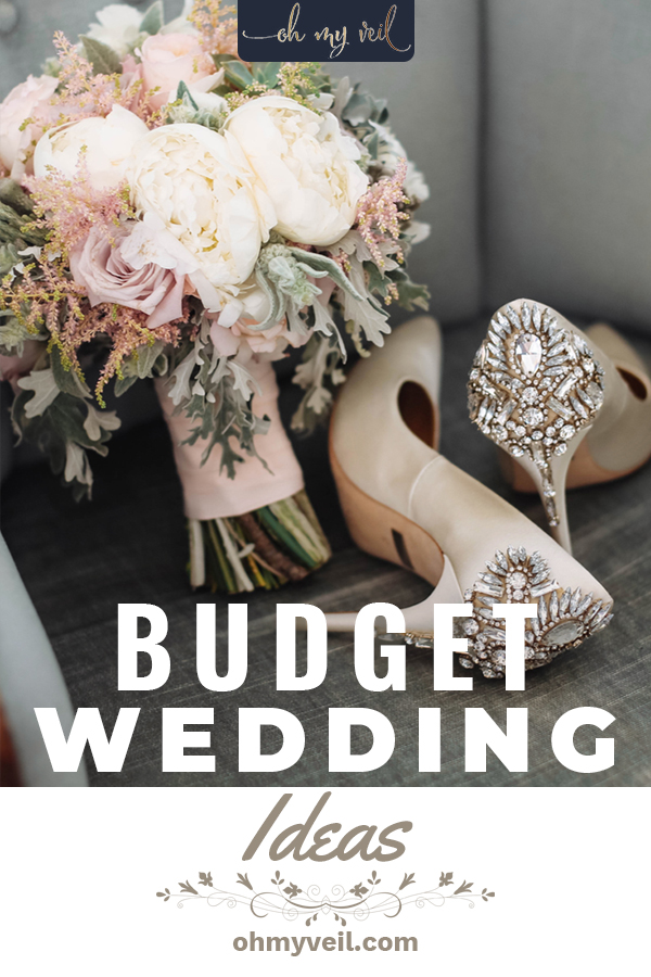 These budget wedding ideas will help you have the wedding of your dreams at a percentage of the cost! No matter what your budget may be, use one of these ideas in place of hiring a professional. You won't regret it and neither with your wallet. #budgetwedding #weddingdiy #ohmyveilblog