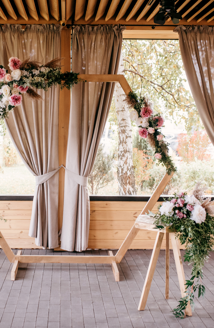 Whether you choose to do your ceremony under one, or if you just want one to take photos under, a DIY wedding arch is a must-have for any bride this year. We even have fun shapes like hexagons you can do! 