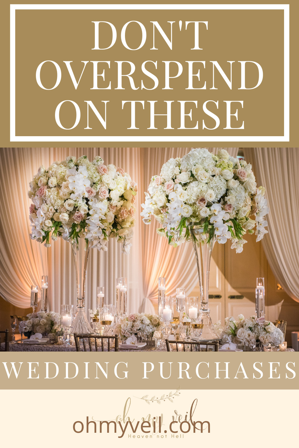 Ohmyveil.com is the best resource for every bride-to-be! Find out all the things you need to know while planning your wedding. Learn what parts of your wedding you're probably overspending on and find out how you can cut back in your budget!